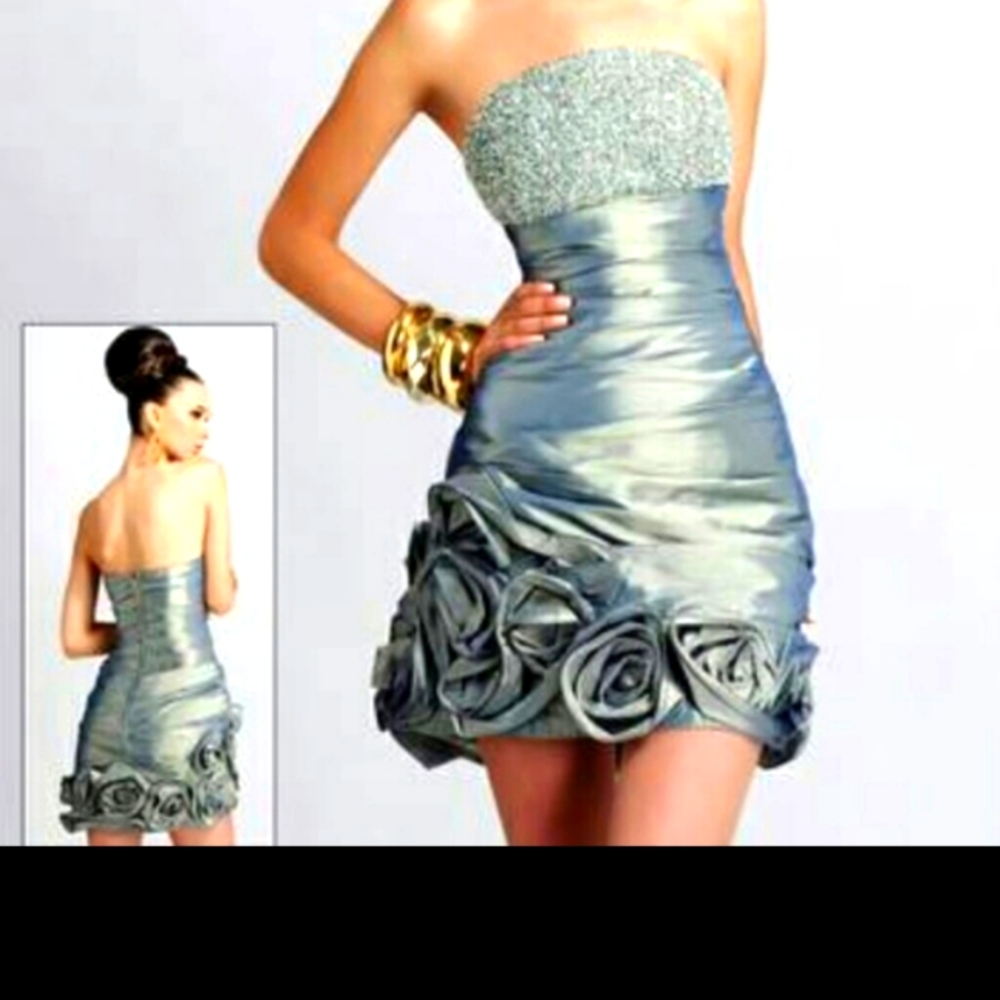 Beautiful Blush Prom by Alexis Olive Green Hand Beaded Dress